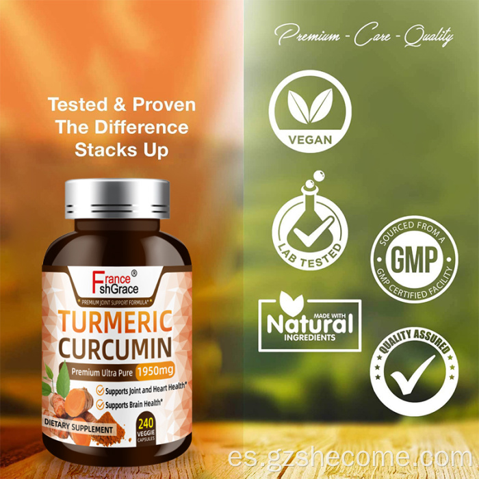 Curcumina de cúrcuma prevenir cáncer Curcumin Extract Cápsulas